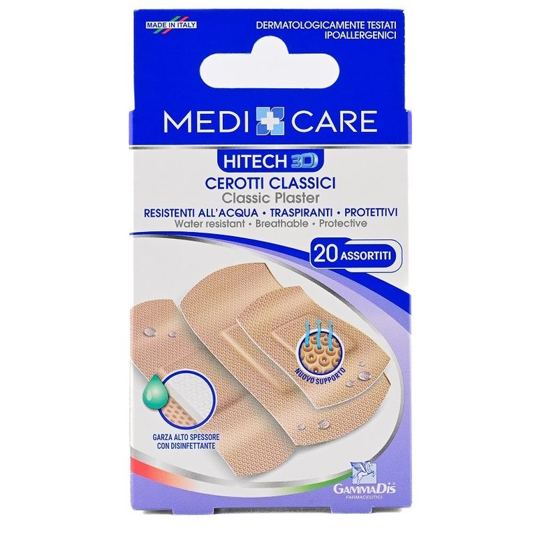 cerotto medicare classici 3d assortiti 20 pezzi