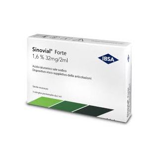 SIRINGA INTRA-ARTICOLARE SINOVIAL 32 ACIDO IALURONICO SALE SODICO 1,6% 32MG/2ML 2ML + AGO 21 GAUGE
