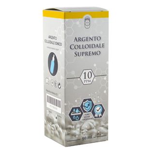 ARGENTO COLLOIDALE SUPREMO 10PPM CERTIFICATO CON CONTAGOCCE50 ML