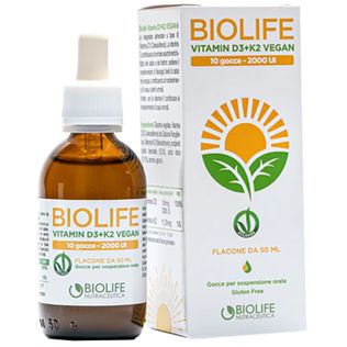 BIOLIFE VITAMIN D3+K2 VEGAN GOCCE 50 ML