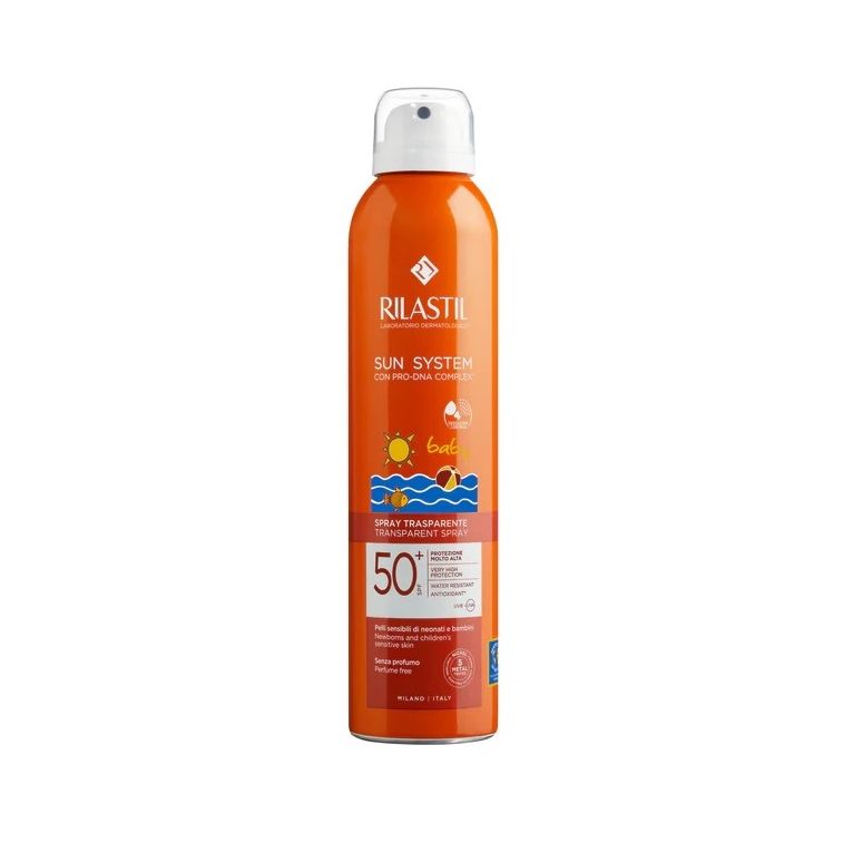 rilastil sun system baby transparent spray spf50+ 200 ml