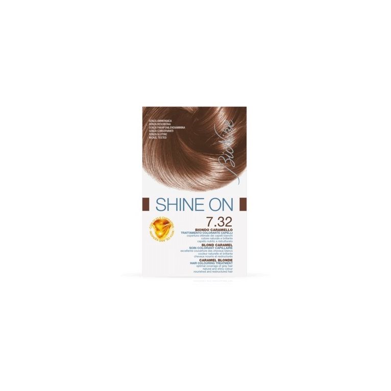 bionike shine on trattamento colorante capelli biondo caramello 7.32
