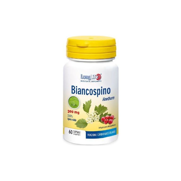 longlife biancospino 60 capsule vegetali senza glutine