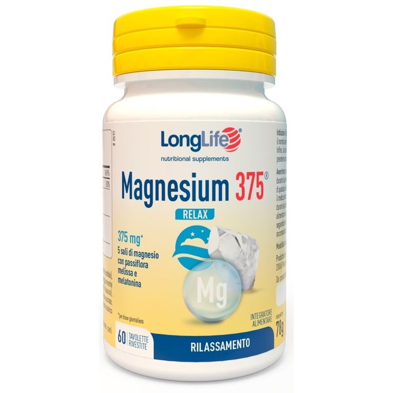 longlife magnesium 375 relax 60 tavolette