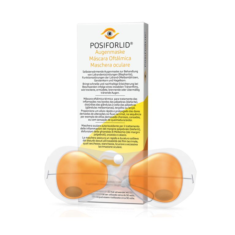 posiforlid 1 maschera per occhi per trattamento termico perblefarite e disfunzione meibomdrusen