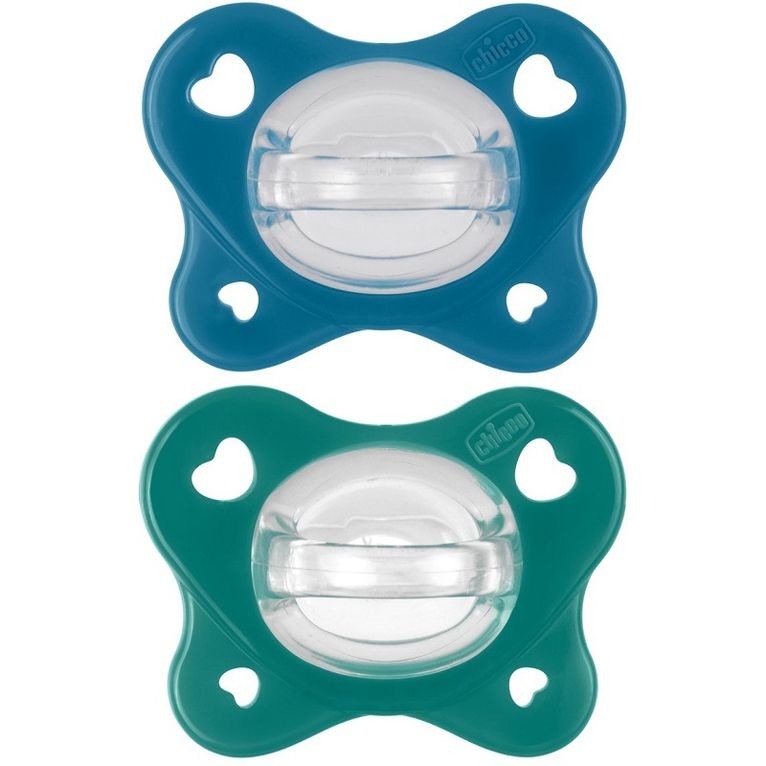 chicco dual soft succhietto azzurro 16-36 mesi 2 pezzi
