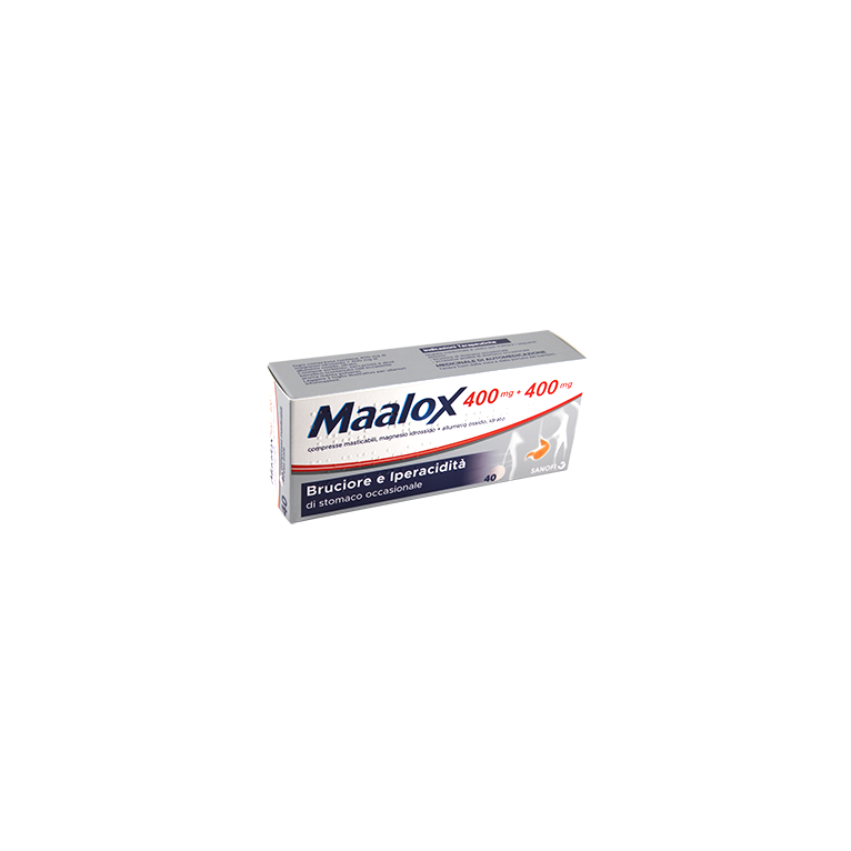 maalox 40 cpr mast 400 mg + 400 mg