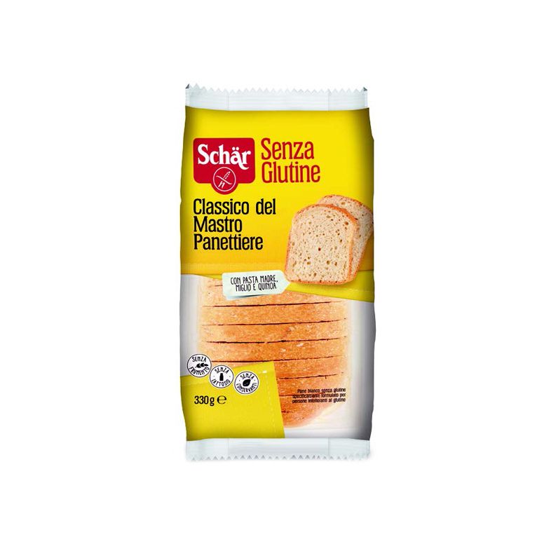 schar classico del mastro panettiere pane bianco senza lattosio 330 g
