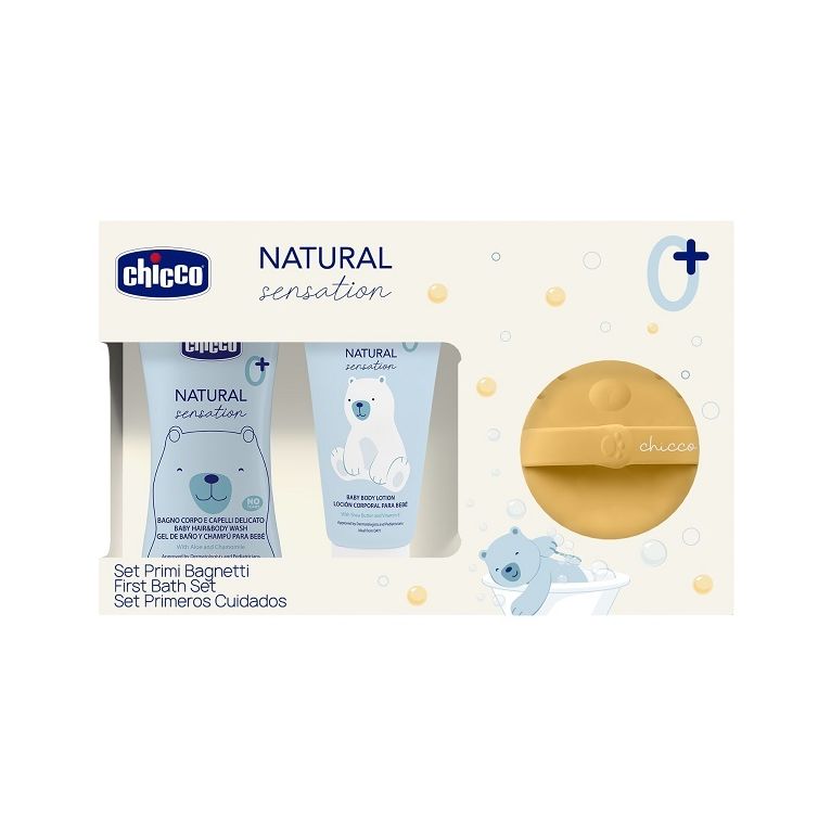 chicco natural sensation detergente 200 ml + crema + spugna
