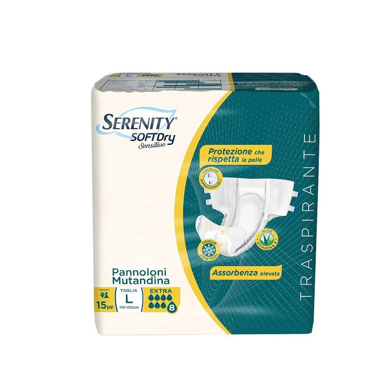 pannolone mutandina serenity sd sensitive extra l 15 pezzi