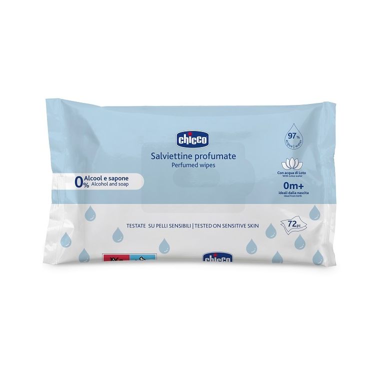 chicco salviette 72 pezzi no plaque