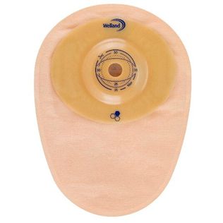SACCA PER COLOSTOMIA WELLAND AURUM PROFILE COLO MIDI TRASPARENTE RITAGLIABILE DIAMETRO 13-25 MM INIZIO CONVESSITA' 25 MM10 PEZZI