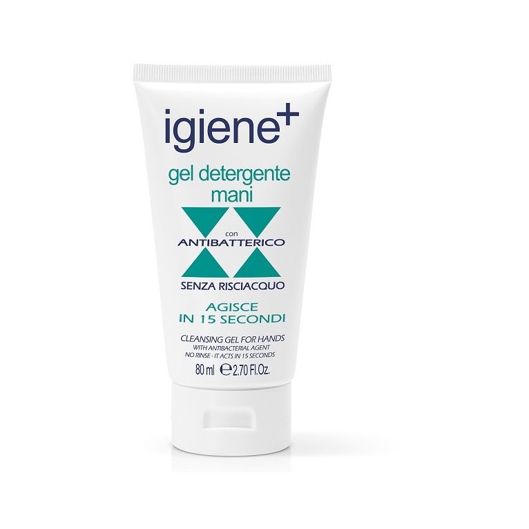 igiene+ gel detergente mani antibatterico senza risciacquo 80 ml