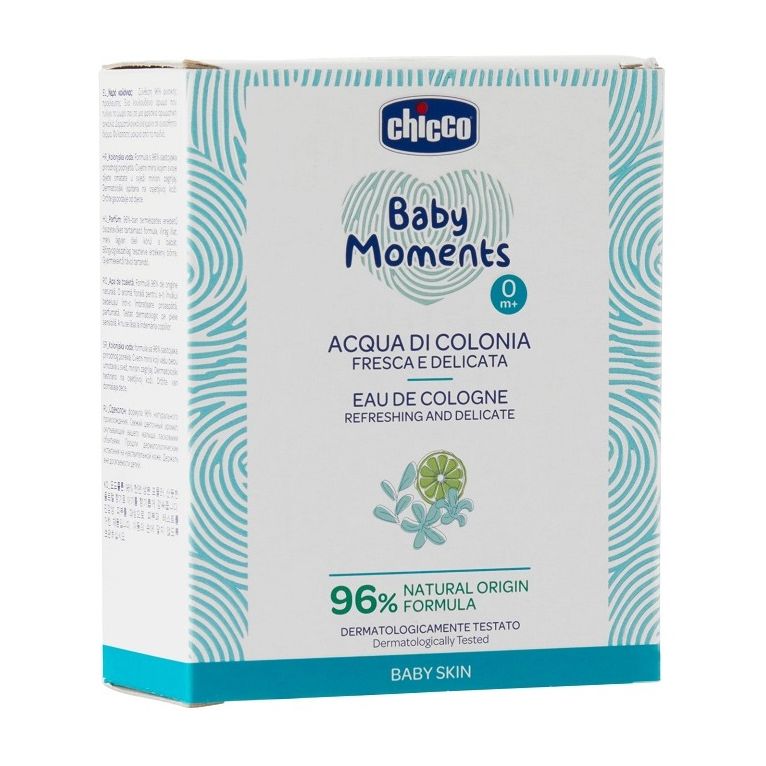 chicco baby moments acqua di colonia fresca e delicata 100 ml