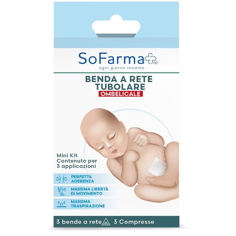 benda a rete tubolare sofarmapiu' ombelicale 3 metri tesi