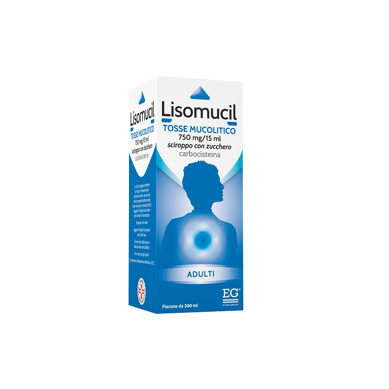 lisomucil tosse mucolitico ad sciroppo 200 ml 750 mg/15 ml con zucchero