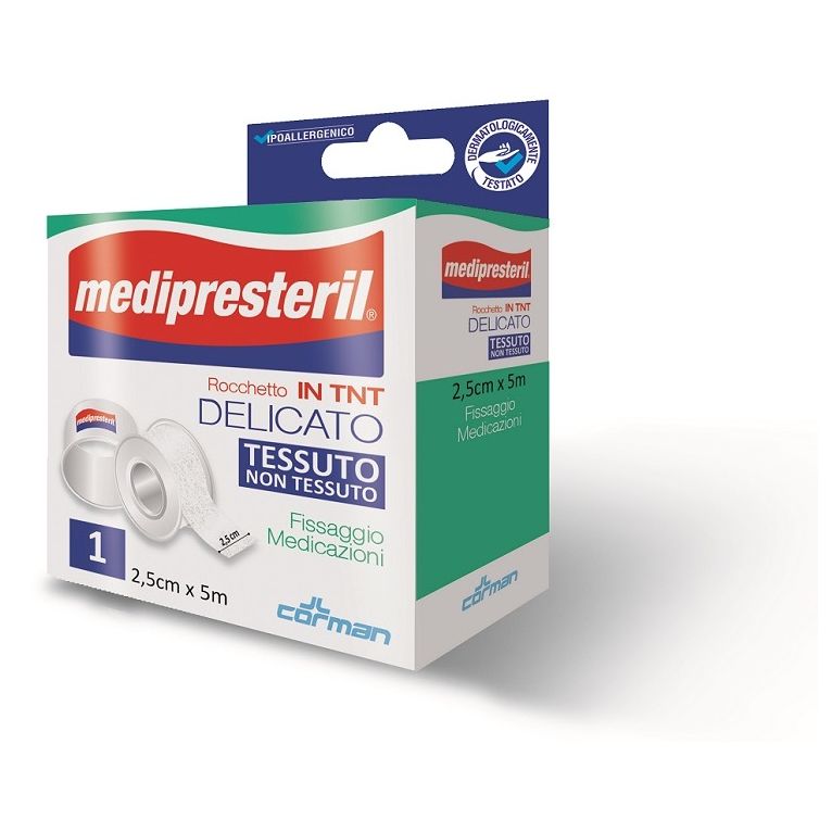cerotto in rocchetto tessuto non tessuto medipresteril 5x250cm