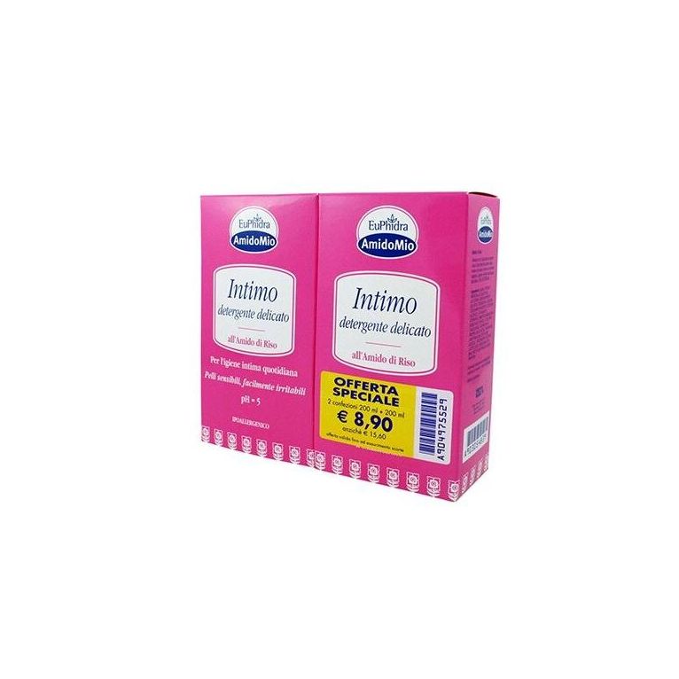 euphidra abbinata intimo detergente delicato 200 ml + 200 ml