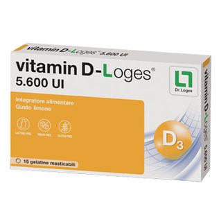 VITAMIN D-LOGES 15 GELATINE MASTICABILI GUSTO LIMONE