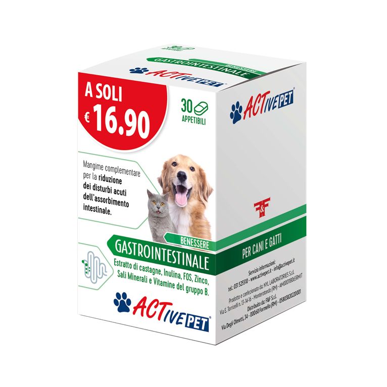 active pet benessere gastrointestinale 30 compresse appetibili