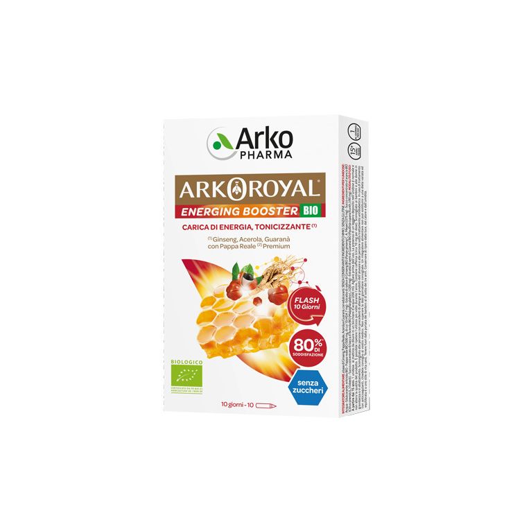 arkoroyal energing booster bio 10 flaconcini da 15 ml