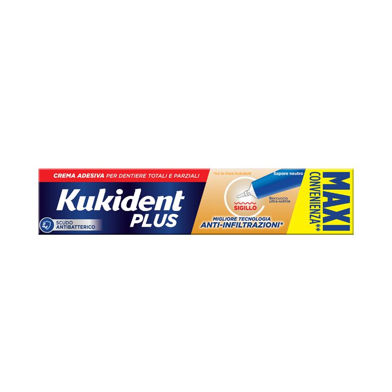 kukident plus barriera anti-cibo neutro crema adesiva dentiere 57 g