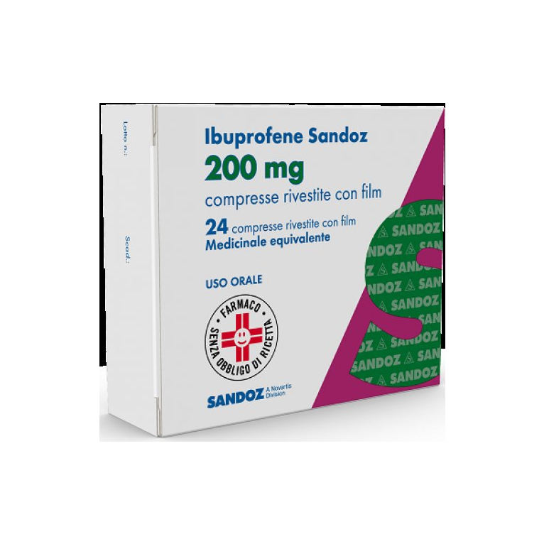 ibuprofene (sandoz) 24 cpr riv 200 mg