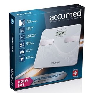 ACCUMED BILANCIA DIGITALE PESAPERSONE BODYFAT CON RILEVAZIONE COMPOSIZIONE CORPOREA