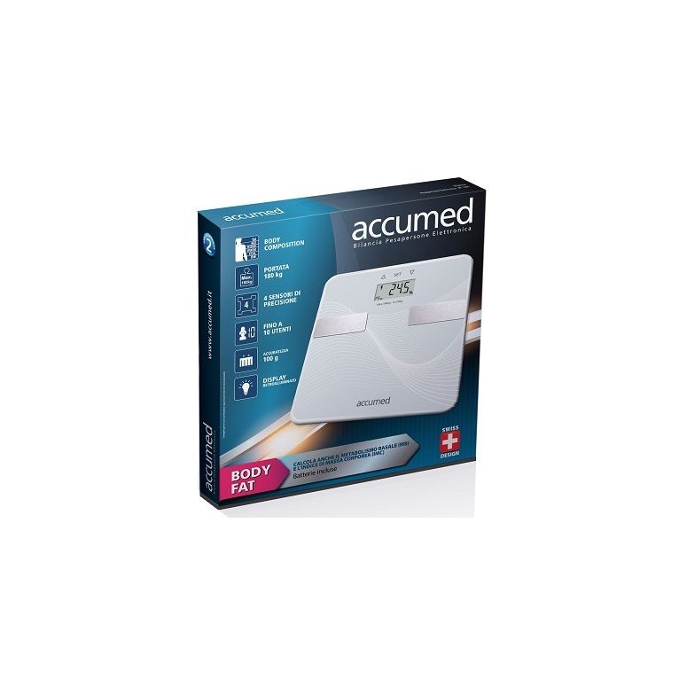accumed bilancia digitale pesapersone bodyfat con rilevazione composizione corporea