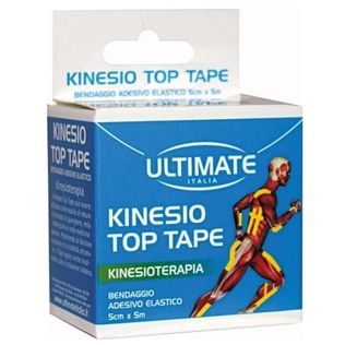 BENDAGGIO ADESIVO ELASTICO ULTIMATE ITALIA KINESIO TOP TAPEFUCSIA 5 CM X 5 M