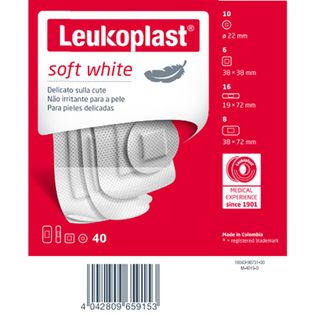 LEUKOPLAST SOFT WHITE 40 PEZZI ASSORTITI