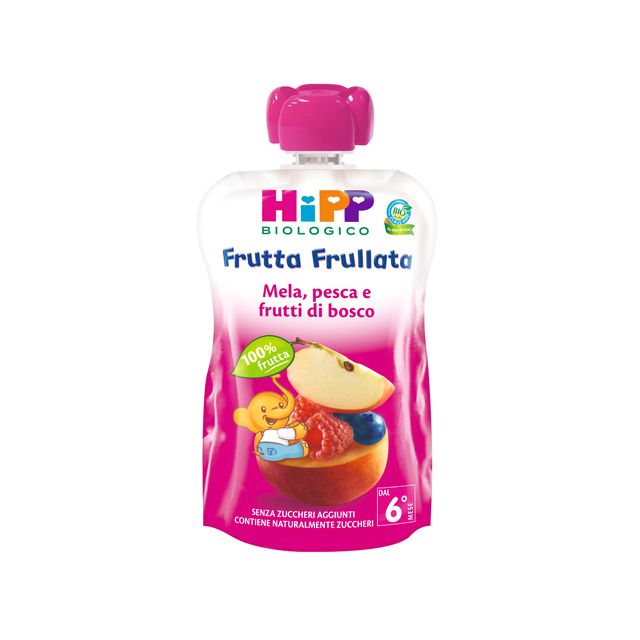 hipp-bio-frutta-frullata-mela-pesca-frutti-di-bosco-90-g