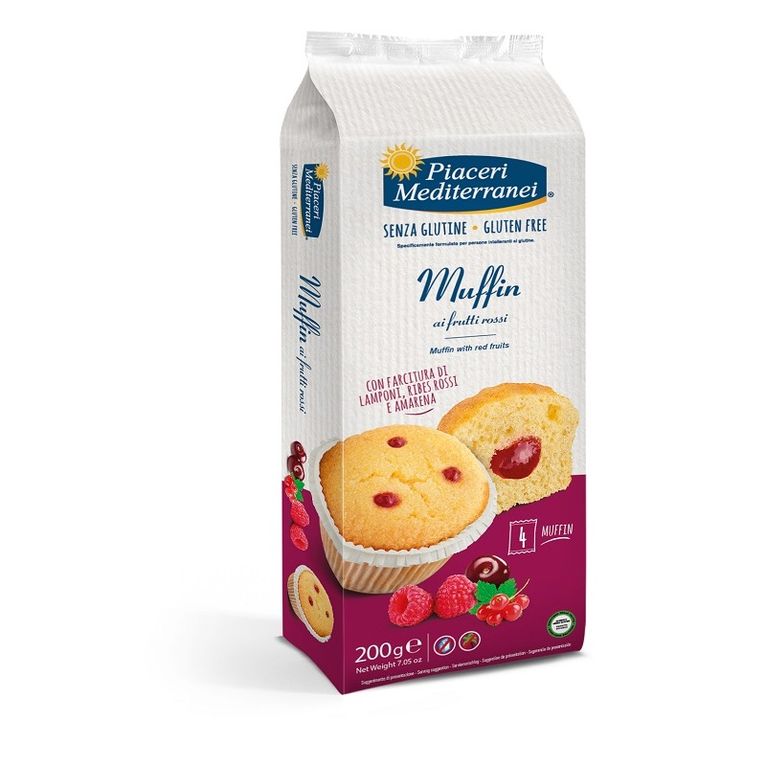piaceri mediterranei muffin frutti rossi 200 g