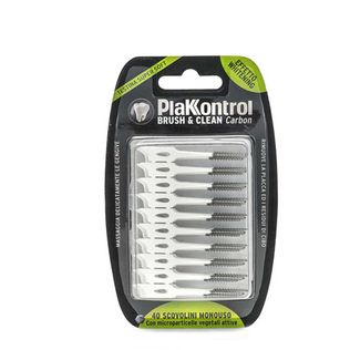 PLAKKONTROL BRUSH & CLEAN CARBON 40 PEZZI