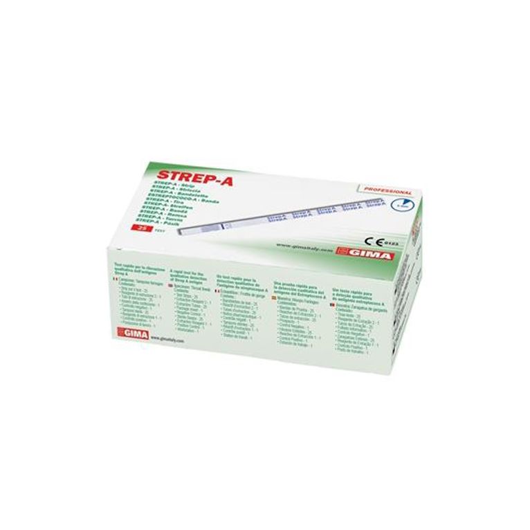 test rapido strep a autodiagnostico rilevazione streptococcogruppo a in tampone faringeo 25 pezzi