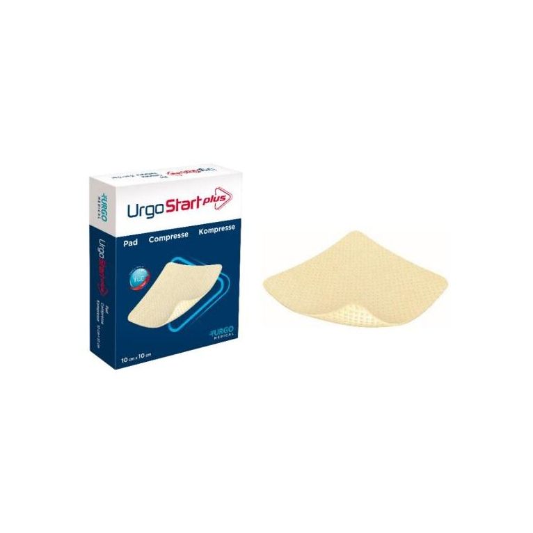 medicazione idro-detergente fibre poliassorbenti gelificantiurgostart plus pad 6x6 cm 10 pezzi