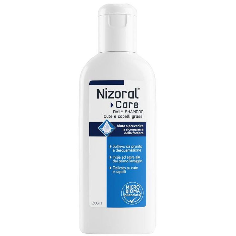 nizoral care daily shampoo cute & capelli grassi 200 ml