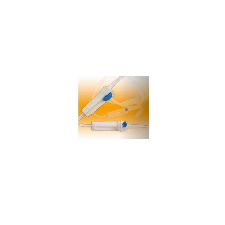 deflussore per infusione sterile flebo senza ago con rollercura in apirogeno monouso 1 pezzo