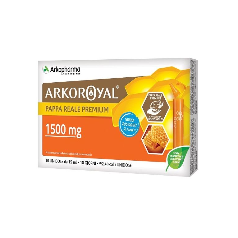 arkoroyal pappa reale 1500mg senza zucchero 10 flaconcini da15 ml