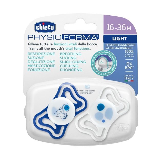 chicco-succhietto-light-blu-silicone-16-36m-2-pezzi