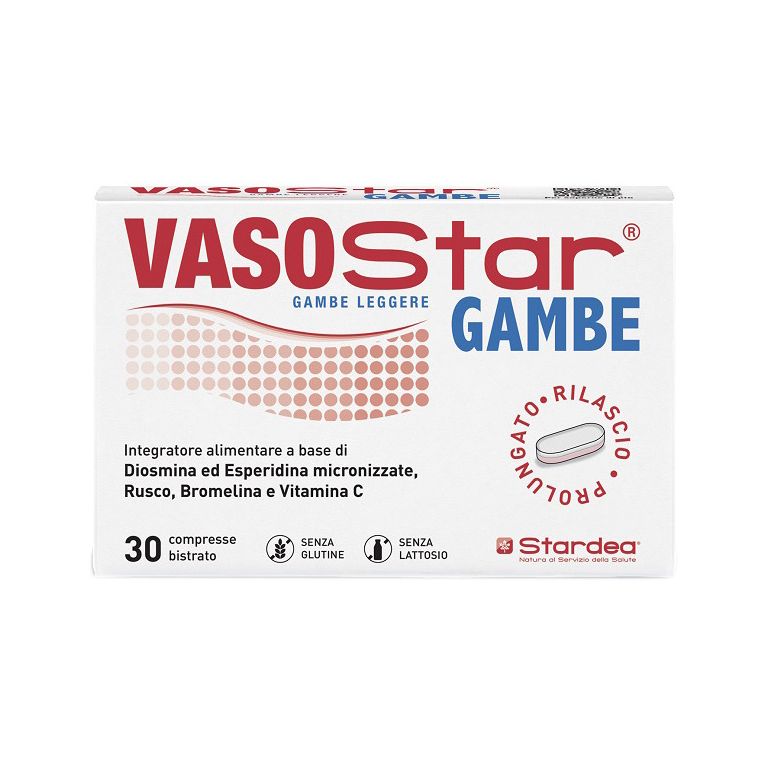 vasostar gambe 30 compresse bistrato senza glutine senza lattosio