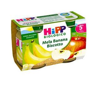 HIPP BIO OMOGENEIZZATO MELA BANANA BISCOTTO 2X125 G