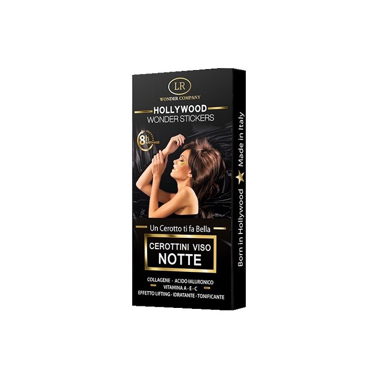 hollywood wonder stickers cerottini viso notte anti age effetto lifting 5 bustine con 10 cerottini + 10 bustine con 20 cerottini