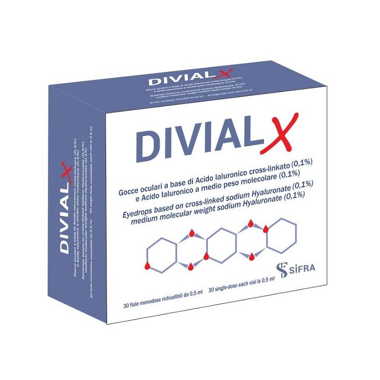 gocce oculari divial x 30 fiale monodose richiudibili da 0,5ml