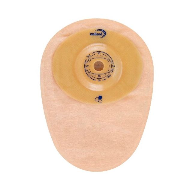 sacca-per-colostomia-welland-aurum-profile-colo-midi-trasparente-ritagliabile-diametro-13-25-mm-inizio-convessita-25-mm10-pezzi