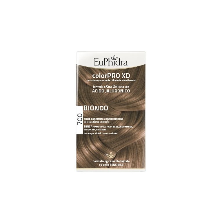 euphidra colorpro xd 700 biondo gel colorante capelli in flacone + attivante + balsamo + guanti