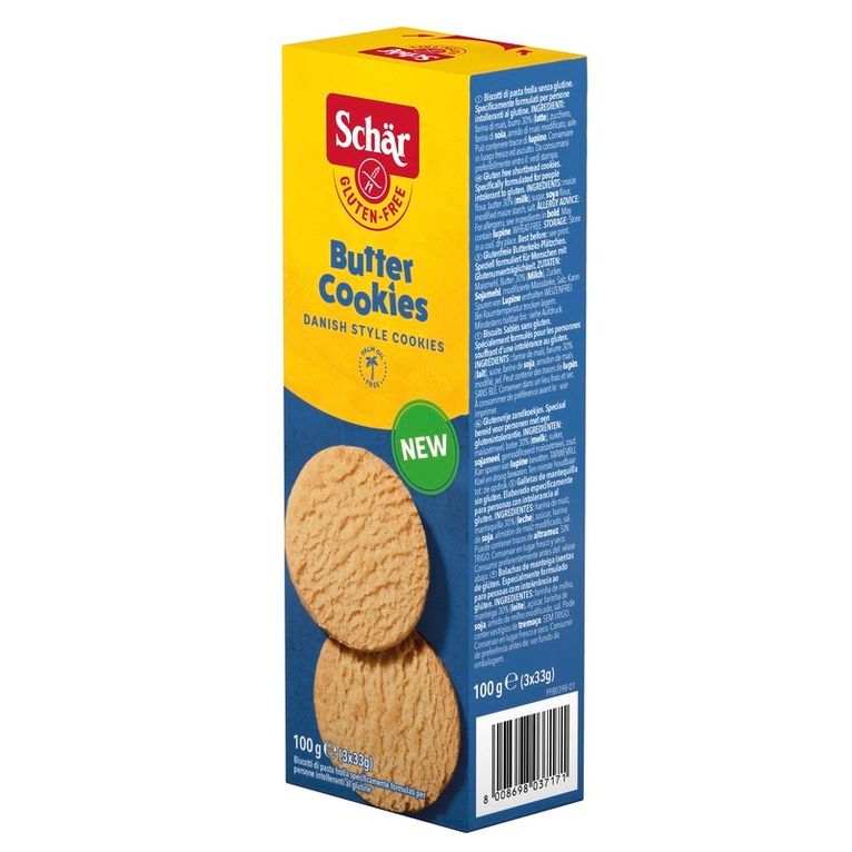 schar butter cookies biscotti di pastafrolla 3 porzioni da 33 g
