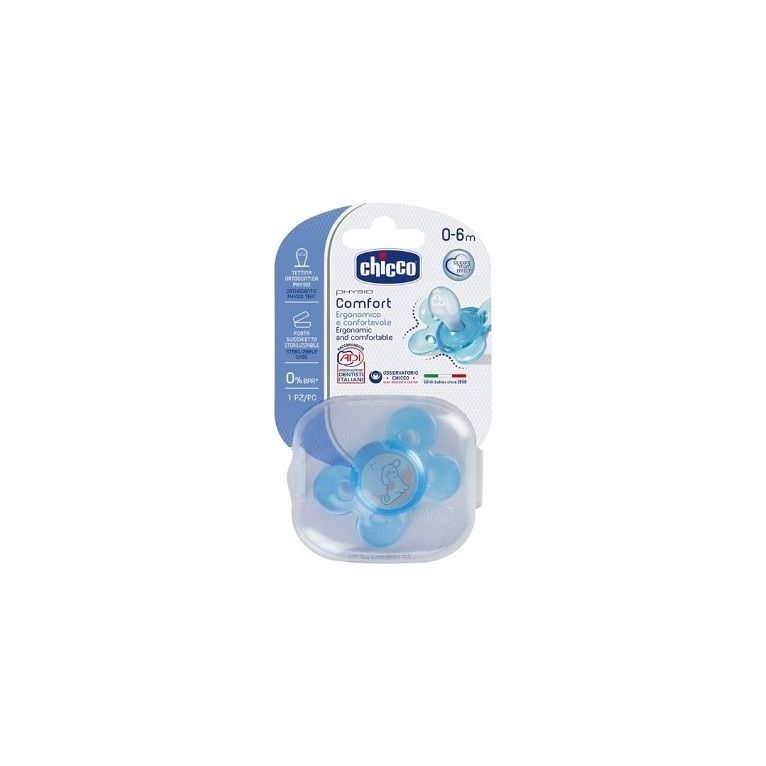 chicco succhietto comfort boy in silicone 2-6 mesi 1 pezzo