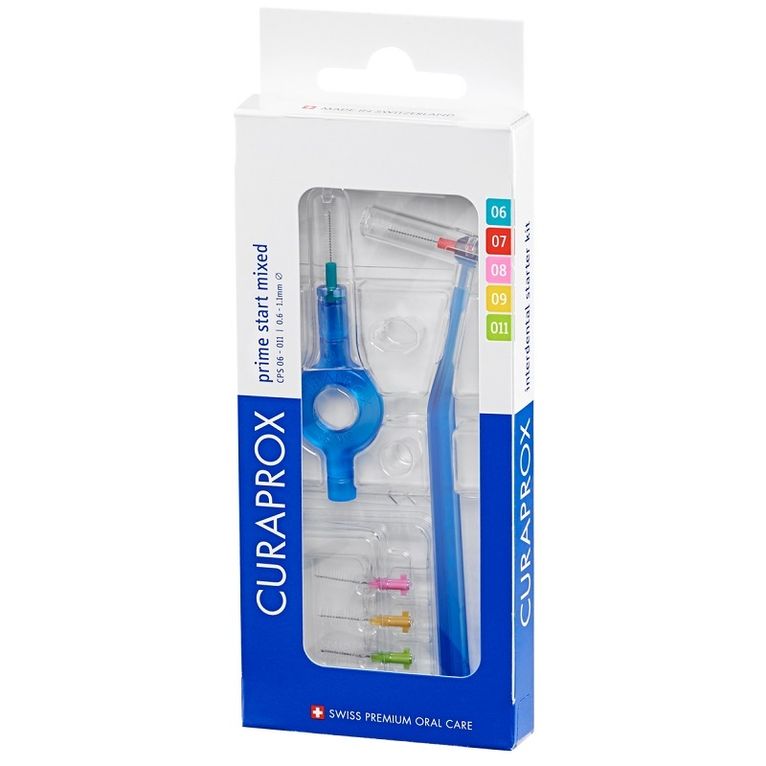 curaprox cps prime start mixed pack with cps 06 -011 +uhs 409 + uhs 470 blue holders + caps