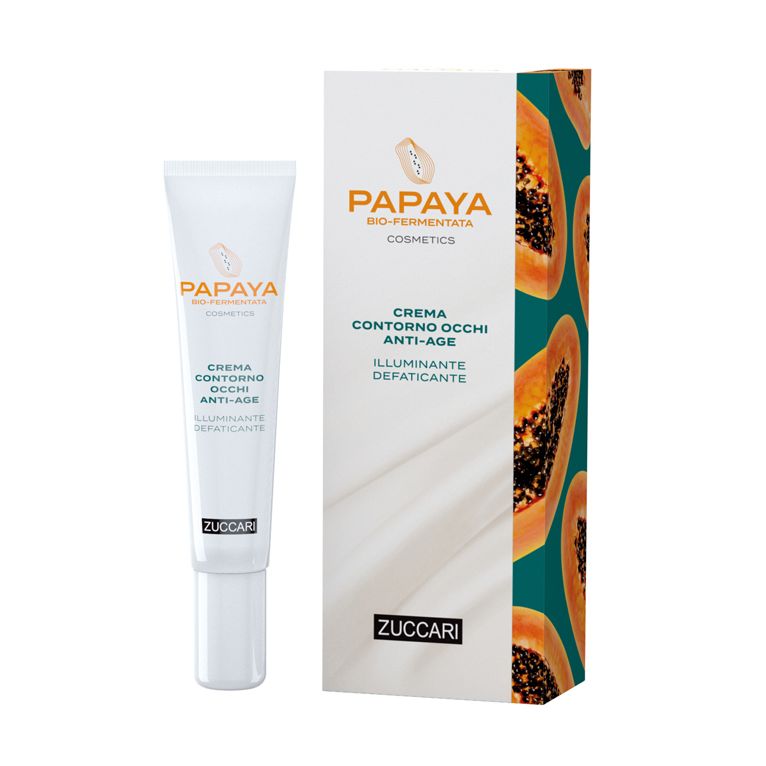 papaya cosmetics crema contorno occhi anti-age illuminante defaticante 18 ml